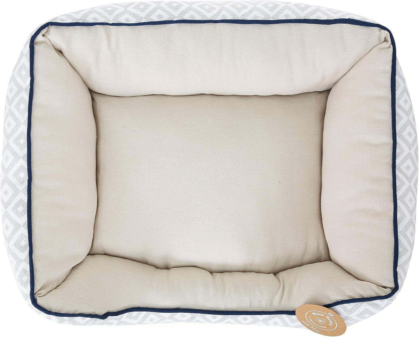 Grey Diamond Cuddler Dog Bed, Small 24" x 19" x 8"