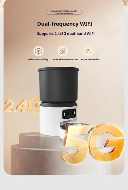 HEYBO Pet Feeder Smart 4L Automatic Cat Feeder with Camera Smart Pet Feeder for Cat and Dog