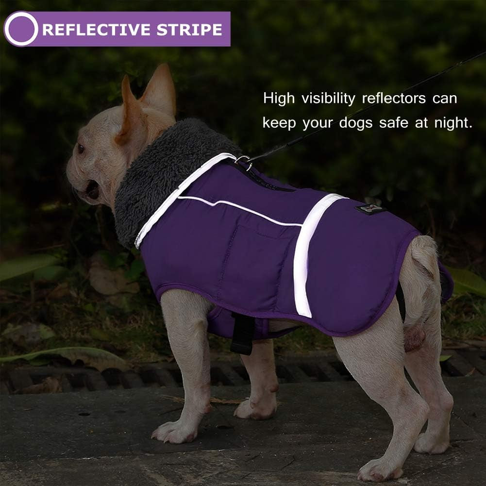 Warm Dog Coat - Reflective, Waterproof Winter Turtleneck Jacket for Cold Weather, Thick Fleece Snowsuit & Christmas Vest for Small to Large Dogs