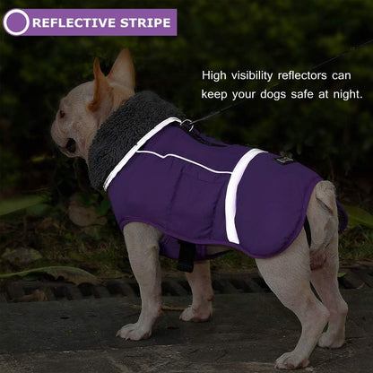 Warm Dog Coat - Reflective, Waterproof Winter Turtleneck Jacket for Cold Weather, Thick Fleece Snowsuit & Christmas Vest for Small to Large Dogs