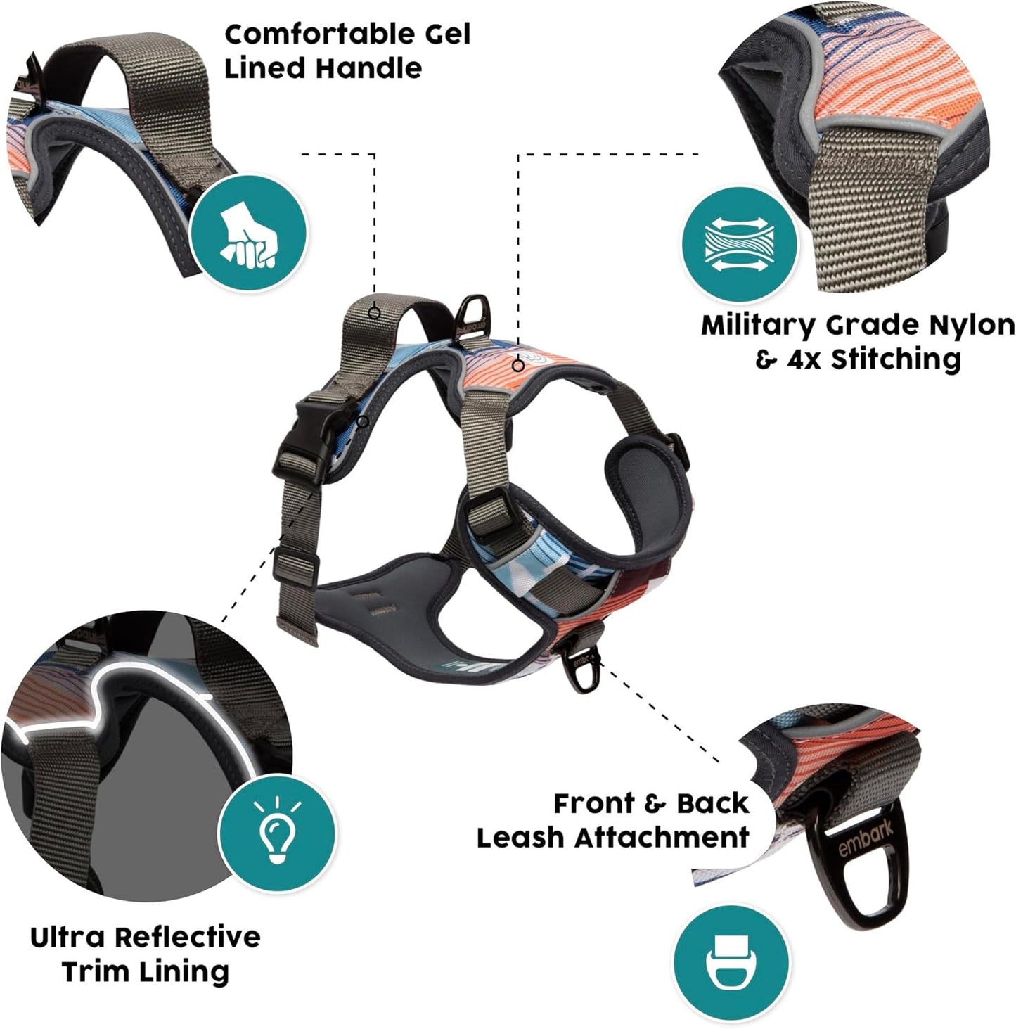 Embark Reflective No-Pull Harness for Small Dogs