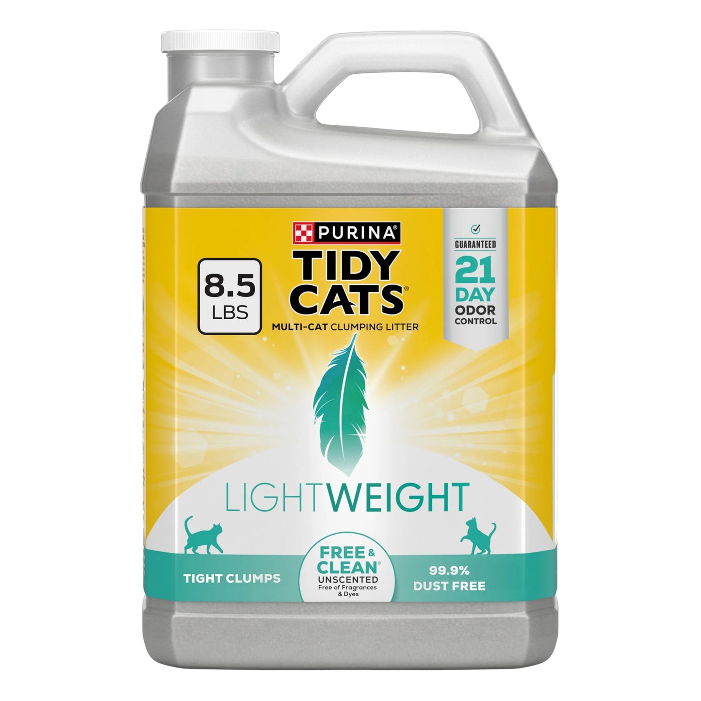 Purina  Lightweight Clumping Cat Litter, Unscented, 8.5 Lb Jug