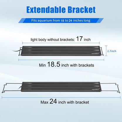 LED Aquarium Light Full Spectrum for 18 Inch to 24 Inch Fish Tank Light Fresh Water