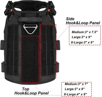 ICEFANG XL Tactical No-Pull Dog Harness with MOLLE Handle