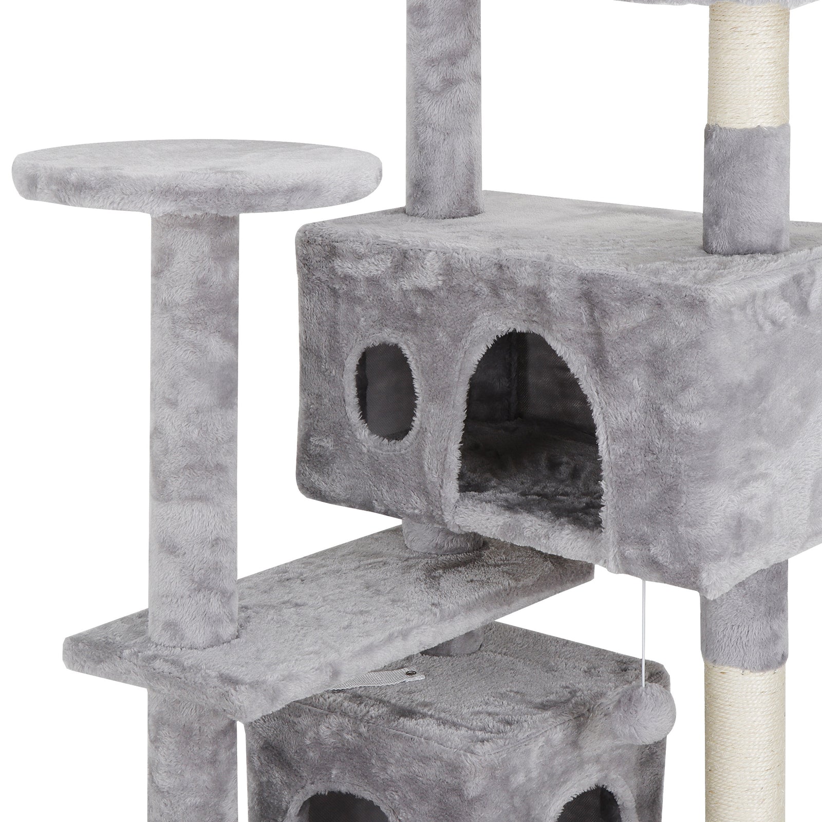 Activity Tower Pet Cat Tree 53" Kitty Furniture with Sisal-Covered Scratch Post