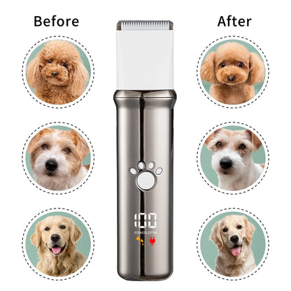 4-in-1 Low-Noise Cordless Dog Grooming Clippers Kit