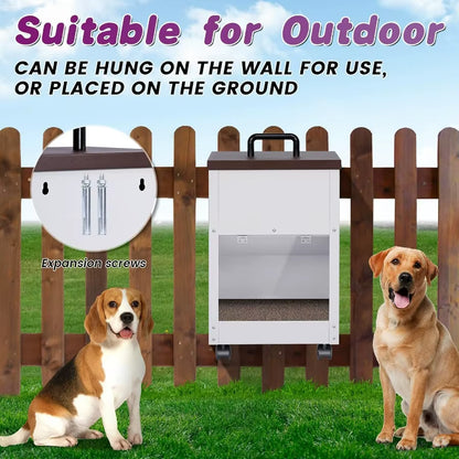 30 lb Outdoor Gravity Dog Feeder for Large Breeds