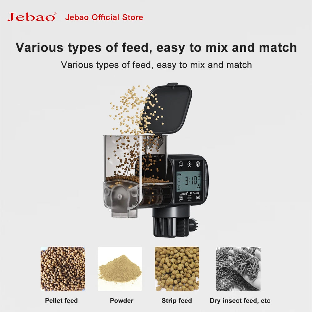 Jecod New Aquarium Fish Tank Feeder Intelligent Automatic Feeder Digital Timing Wifi Wireless Remote Control Fish Feeding