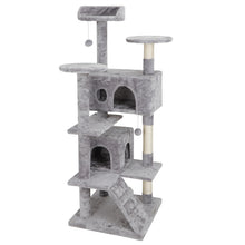 Activity Tower Pet Cat Tree 53" Kitty Furniture with Sisal-Covered Scratch Post