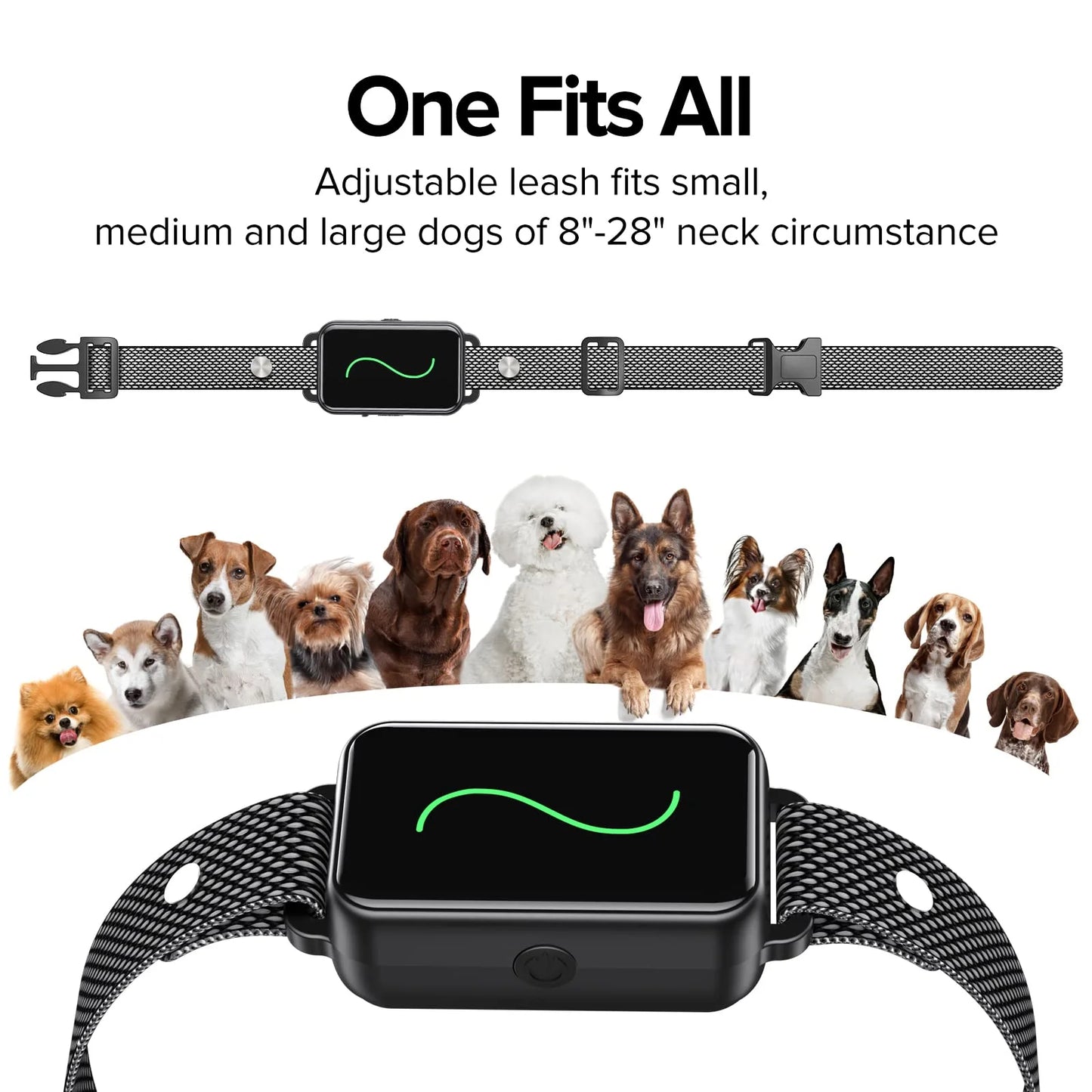 Dog Shock Collar, Dog Training Collar with Remote, IPX7 Waterproof with 3 Training Modes, Suitable for All Breeds