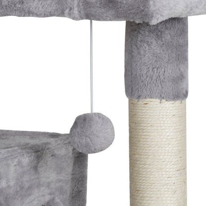 Activity Tower Pet Cat Tree 53" Kitty Furniture with Sisal-Covered Scratch Post