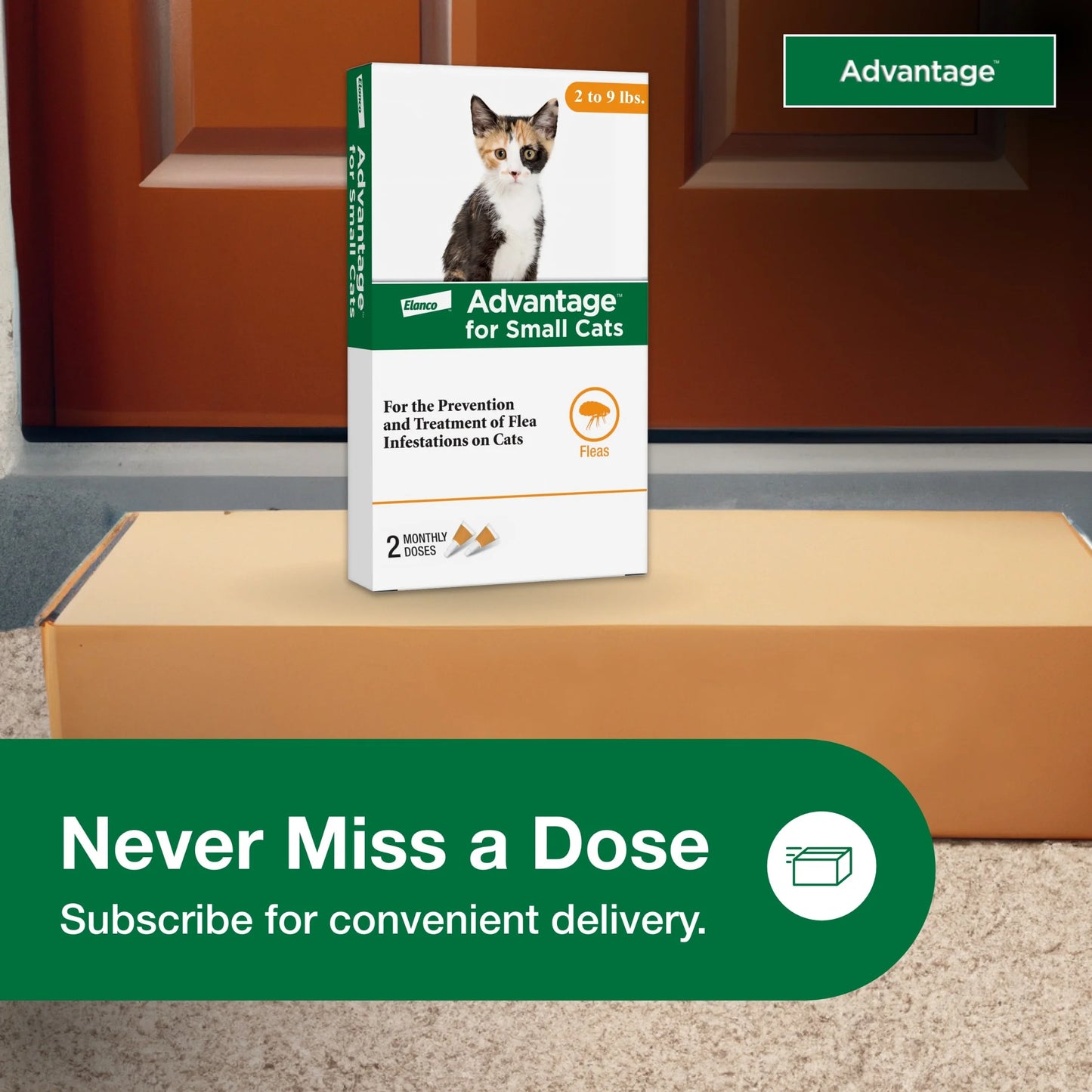 Topical Flea Treatment & Prevention for Small Cats 2-9 Lbs. (2 Count)