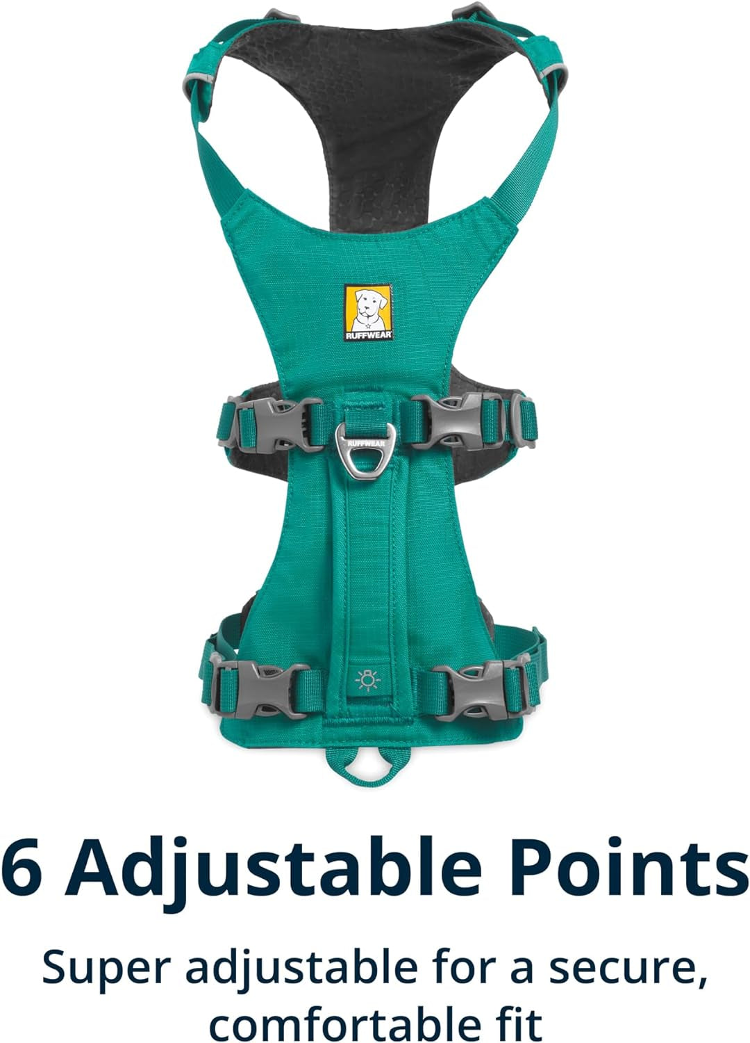 Ruffwear Flagline No-Pull Dog Harness with Handle, Meltwater Teal (M)