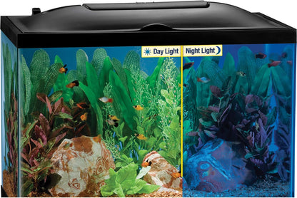 LED Light Hood for Aquariums, Day & Night Light 24 by 12-Inch,Blacks & Grays