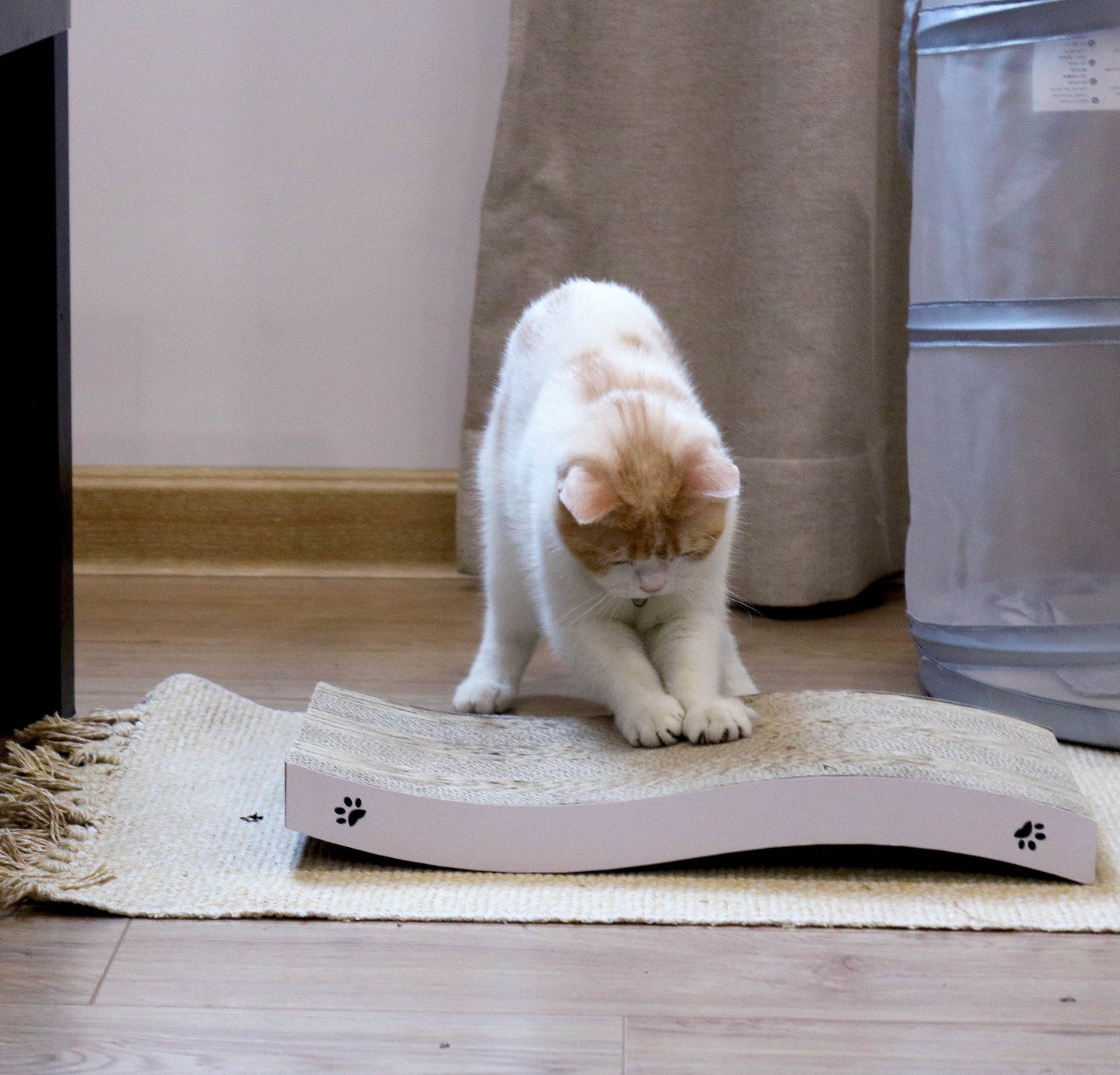 Cat Scratcher Cardboard with Premium Scratch Textures Design, Durable, Reversible