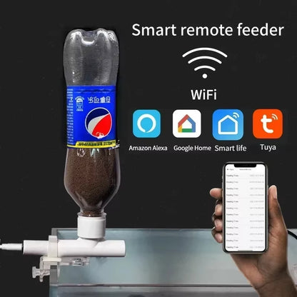 Fish Tank Feeder Mobile Phone Remote Control Intelligent Timing Feeder Ornamental Fish Turtle Food Aquarium Automatic Feeder