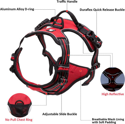 TrueLove Reflective No-Pull Dog Harness with Handle Royal Blue,L