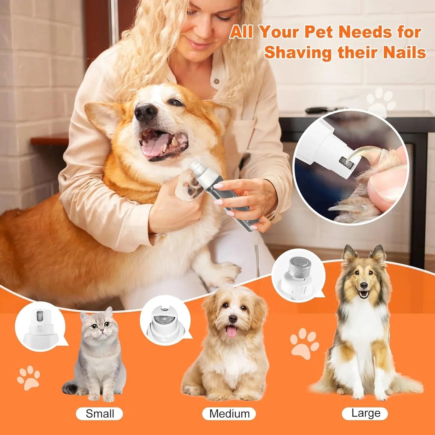 4-in-1 Low-Noise Cordless Dog Grooming Clippers Kit