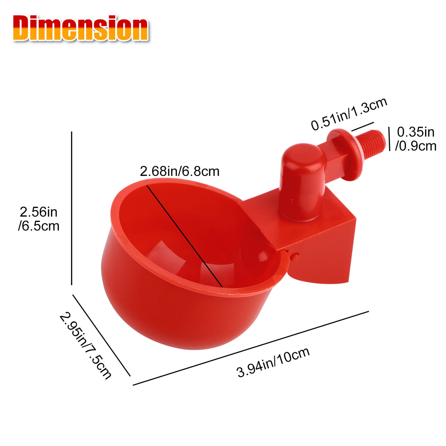 12X Chicken Automatic Watering Cups, Drinker Waterer, for Duck Quail Hen Poultry