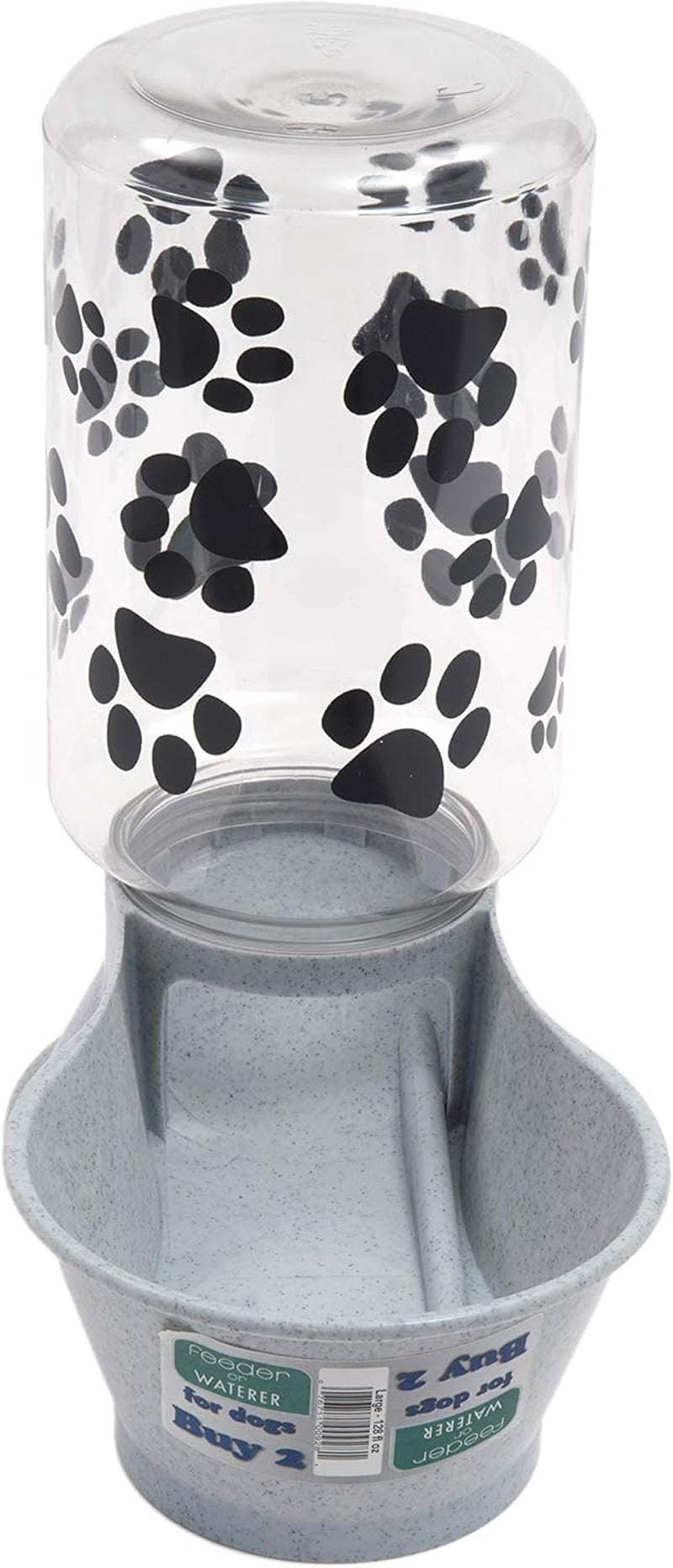 ® Reversible Water or Dry Food Feeders for Dogs and Cats - Made in USA (Gray, 4 Quart)