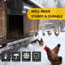 Automatic Chicken Coop Door, Aluminum Weatherproof Coops Door Opener with Timer, Predator Resistant Self-Locking Auto Chicken Doors for Home & Farm