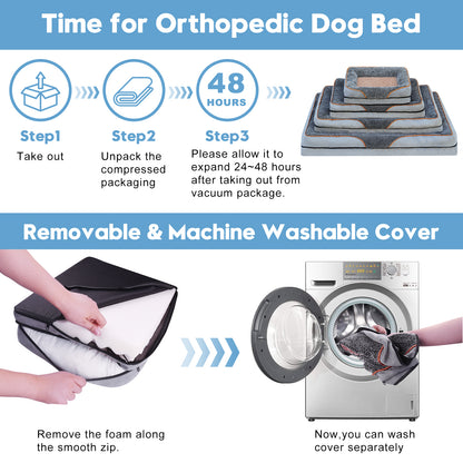 Orthopedic Egg Crate Dog Bed Sofa, Size S (20" x 16")