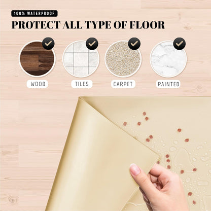 32X24'' Silicone Dog Mat for Food and Water, 0.63'' Edge Dog Food Bowl Mats for Floor Waterproof, Dogs Water Mat for Sloppy Drinker, Non Slip Rubber Pet Feeding Mats for Indoor Dogs and Cats