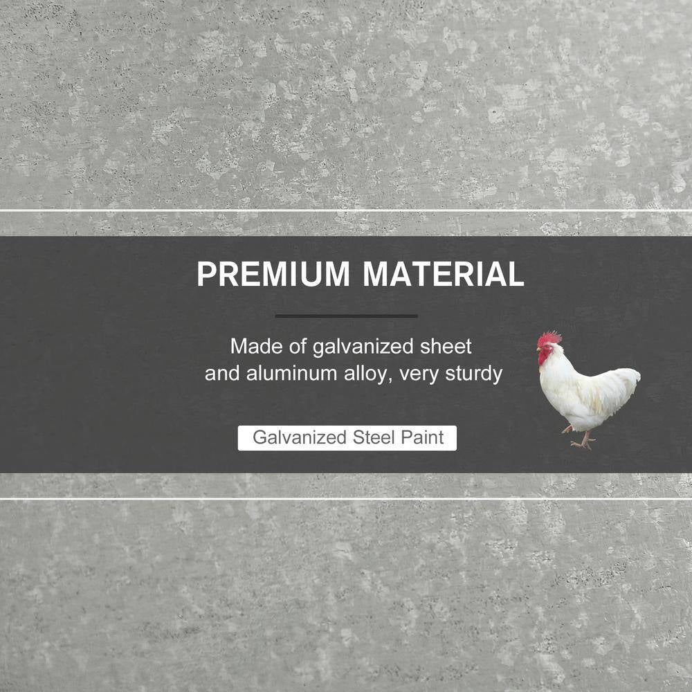 30 Lbs. Capacity Automatic Chicken Poultry Feeder with a Galvanized Steel and Aluminium Build