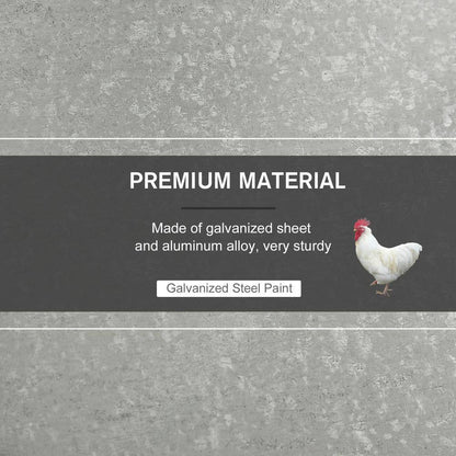 30 Lbs. Capacity Automatic Chicken Poultry Feeder with a Galvanized Steel and Aluminium Build