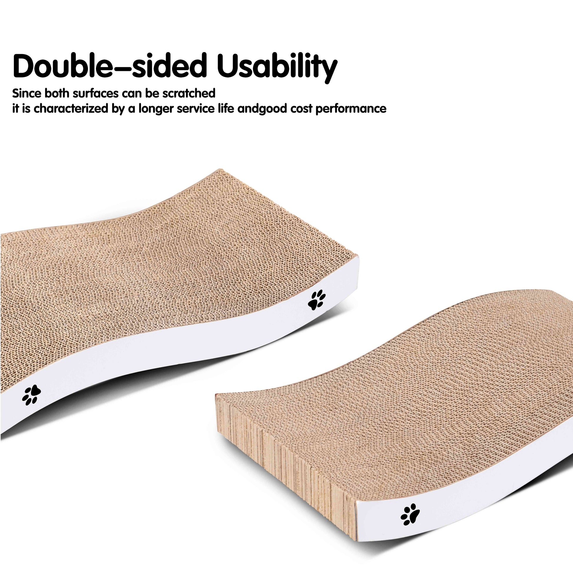 Cat Scratcher Cardboard with Premium Scratch Textures Design, Durable, Reversible
