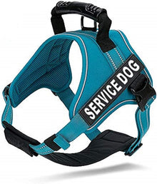 Teal Blue Service Dog Vest Harness, X-Small No-Choke Comfort
