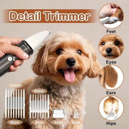 4-in-1 Low-Noise Cordless Dog Grooming Clippers Kit