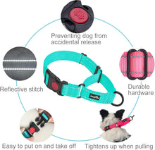 2-Pack Reflective Martingale Dog Collars with Safety Buckle