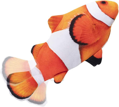 Cat Toy Flopping Fish - Interactive Cat Toy for Indoor Bored Cats, Automatic Moving Floppy Fish Dog Toy, 11" Realistic Electric Kitten Kicker Exercise Stuff with Catnip Silvervine