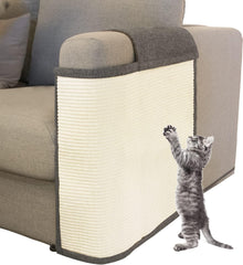 Cat Scratch Sofa Protector,Cat Scratching Couch Protector with 19.7''L*23.6''W Natural Sisal Scratching Mat for Protecting Couch Sofa Chair (Dark Grey/Left Hand)