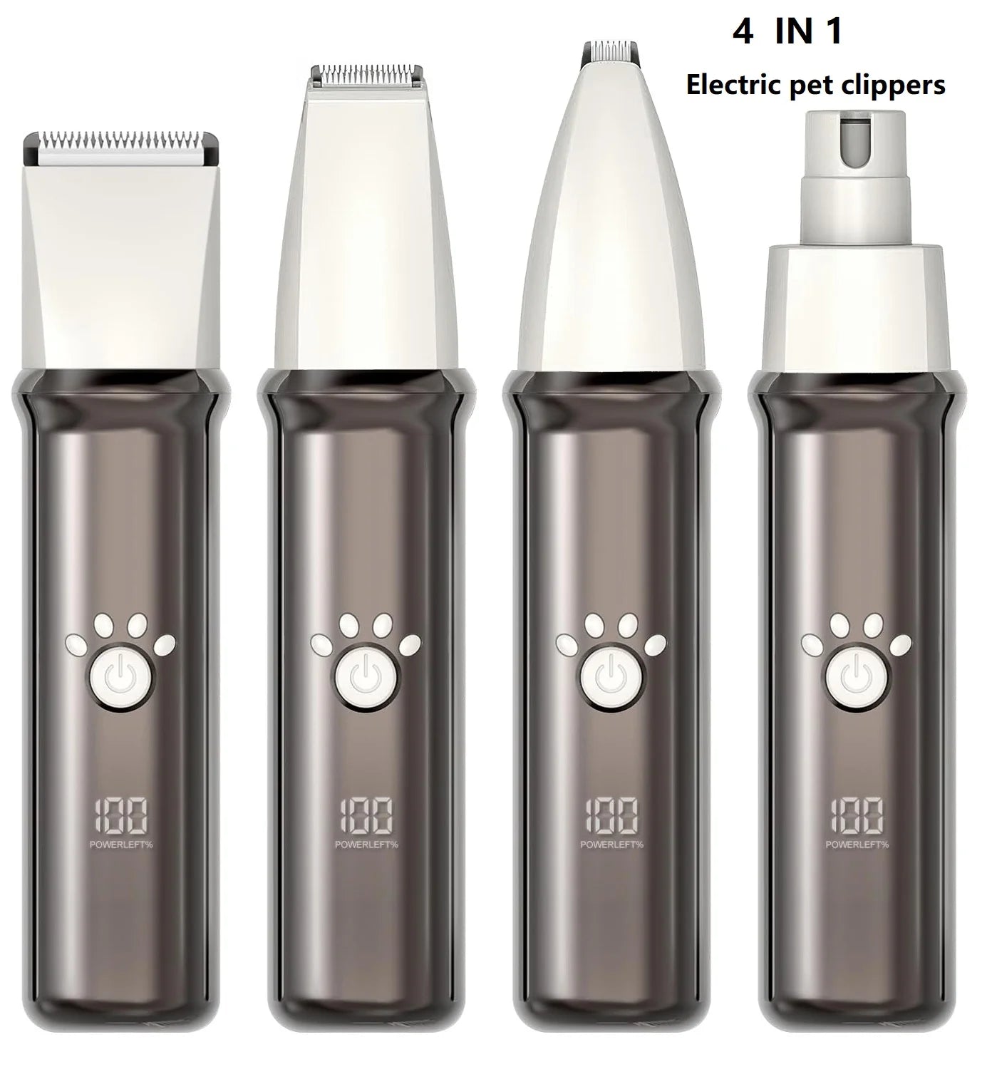 4-in-1 Low-Noise Cordless Dog Grooming Clippers Kit