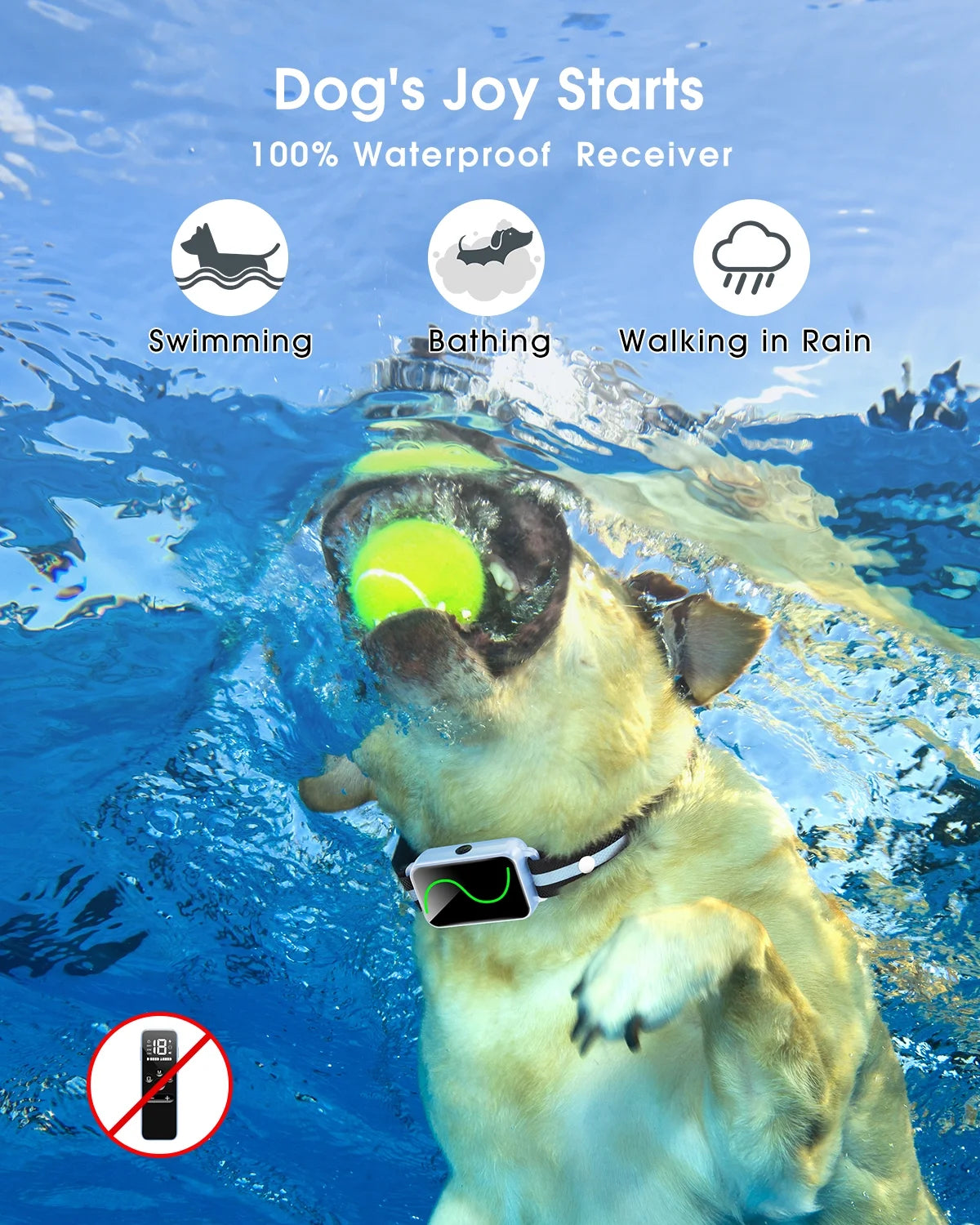 Dog Shock Collar, Training Collar with Remote for Puppies,Small, Medium, Large Dogs with Vibration, Electric Shock, Beep, Security Lock, and Waterproof