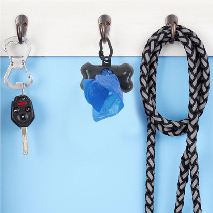 Dog Poop Bag Dispenser Holder with Blue Pet Waste Bag, 30 Count