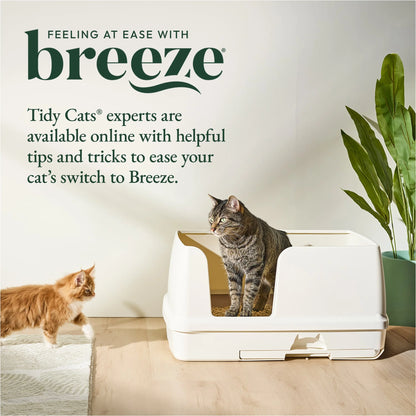 Purina  Breeze Bigger Cat Litter Box System Kit with Pellet Cat Litter, XL Litter Box and Litter Box Pads