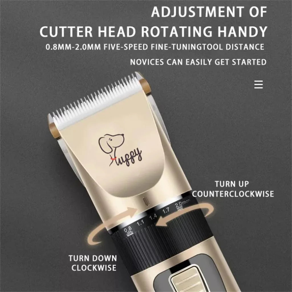 Low-Noise Cordless Pet Clippers Kit for Thick Coats