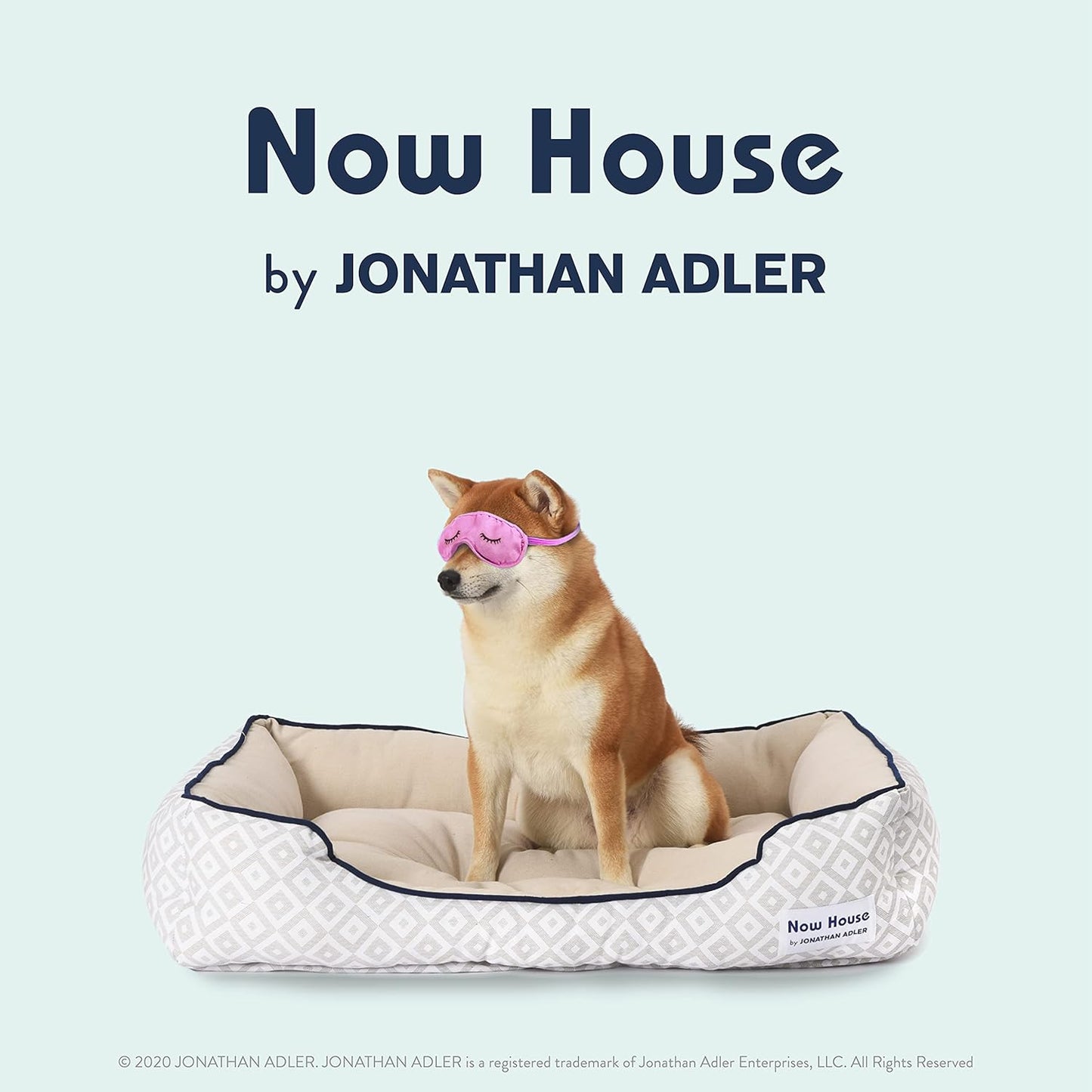 Grey Diamond Cuddler Dog Bed, Small 24" x 19" x 8"