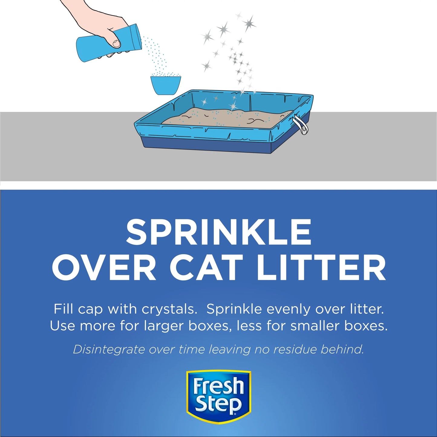 (12 Pack)  Cat Litter Box Deodorizing Crystals, Fresh Scent 15 Oz