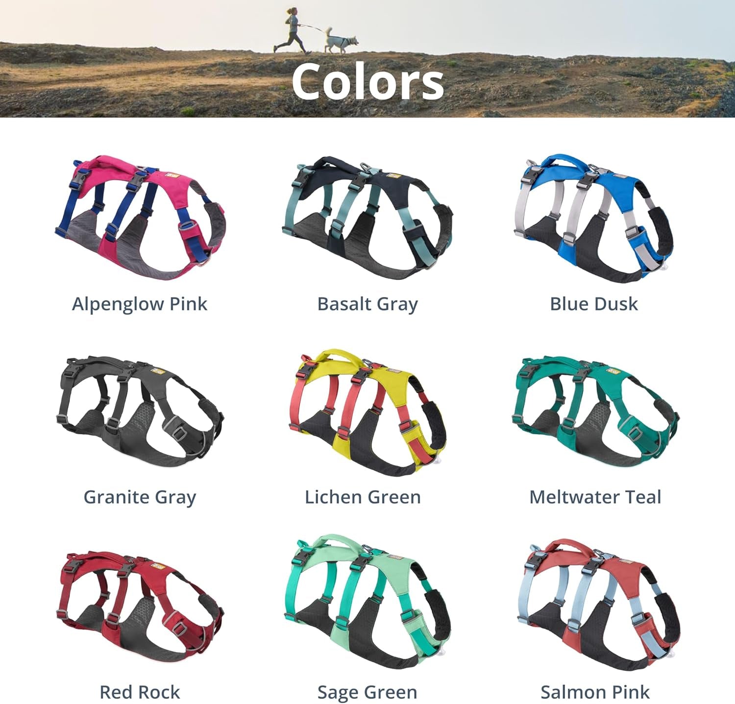 Ruffwear Flagline No-Pull Dog Harness with Handle, Meltwater Teal (M)