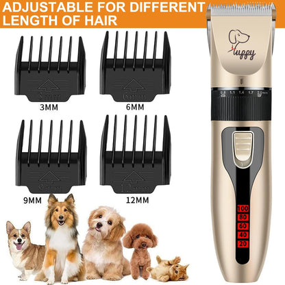 Low-Noise Cordless Pet Clippers Kit for Thick Coats