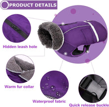 Warm Dog Coat - Reflective, Waterproof Winter Turtleneck Jacket for Cold Weather, Thick Fleece Snowsuit & Christmas Vest for Small to Large Dogs