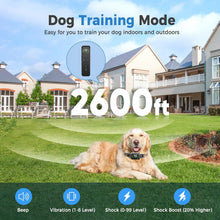Dog Training Collar with Automatic No Barking Mode Remote 2600FT Dog Shock Collar with Replacement Strap (Gray)