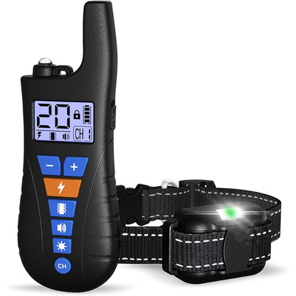 Dog Shock Collar with Remote, Waterproof Rechargeable Dog Training Collar for Small Medium Large Dogs, Electronic Collar with Sound, Vibration, and Electric Shock