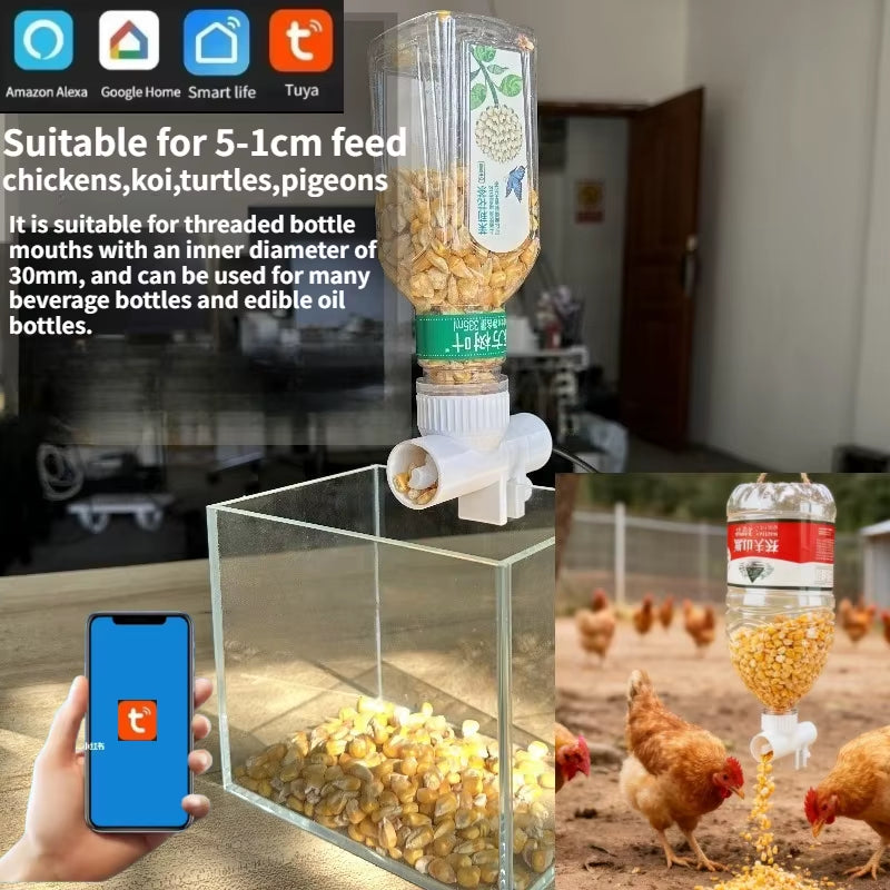 Fish Tank Feeder Mobile Phone Remote Control Intelligent Timing Feeder Ornamental Fish Turtle Food Aquarium Automatic Feeder