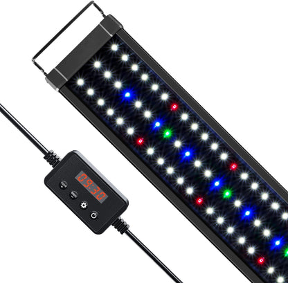 Classicled plus LED Aquarium Light with Timer, 32 Watts, for 48 to 54 Inch Fish Tank Light, Daylight and Moonlight Cycle