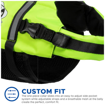 1400 Dog Life Jacket, Neon Yellow - Medium
